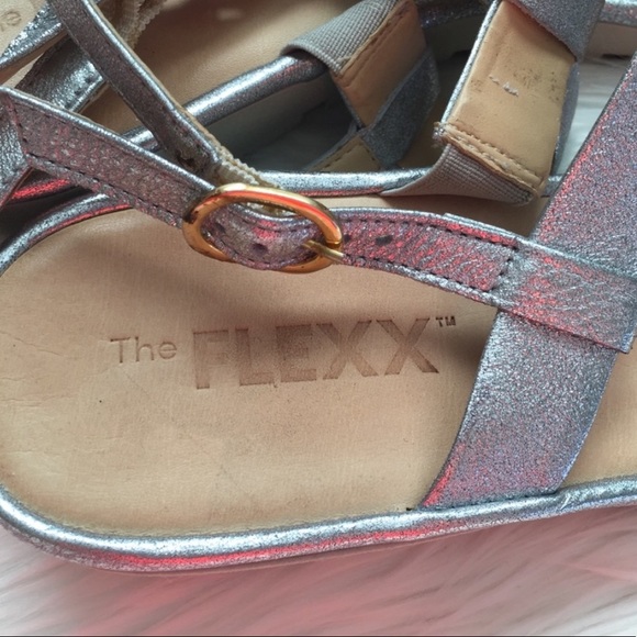 The Flexx Sun Tan Platform Sandals 11 Silver - Picture 10 of 15